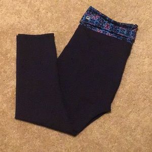 Fabletics Blue Print Cropped Legging